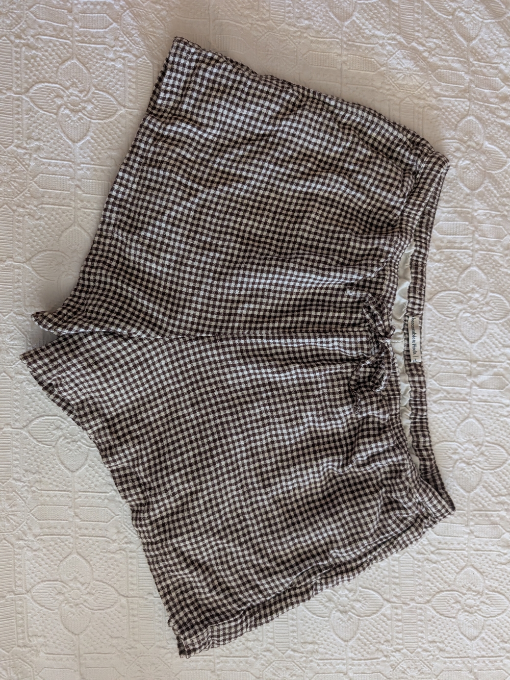 Abercrombie Brown Gingham Women's Skirt - Classic A-Line Style
